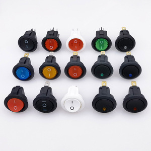 KCD1-105 Round <b>Push</b> Button Switch 2Pin 3Pin 4Pin 6Pin Mini Power Switch on OFF on OFF on Rocker Switch With <b>Light</b> 20mm - Product Image 4