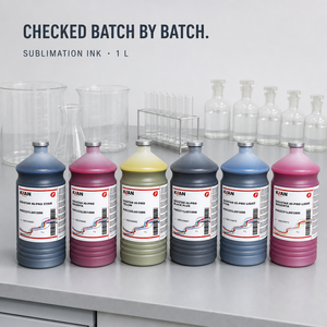 Tinta de sublimación por transferencia de calor de 1000 ml compatible con impresoras de inyección de tinta Epson de formato ancho para impresión en poliéster de banderas y prendas. - Product Image 1