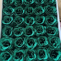 Têtes de fleurs roses scintillantes, embellissements floraux pour mariage, fête, Noël, décoration de la maison