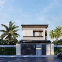 Villa préfabriquée construite avec des panneaux d'isolation thermique en ciment EPS