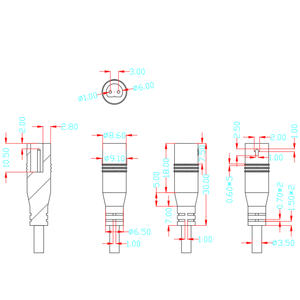 M8 Articolo 2pin nucleo impermeabile maschio femmina spina il LED mini connettore in plastica impermeabile 2 spine led cavo - Product Image 4