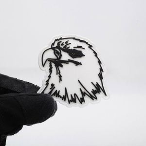 Patchs en silicone souple 3D personnalisés, transfert à chaud, gaufrés au dos, en PVC, avec logo, étiquette, support Velcro pour vêtements - Product Image 2