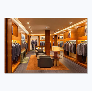 Negozio di abbigliamento interior <span class=keywords><strong>mobili</strong></span> indumento display display isola di legno per i vestiti - Product Image 2
