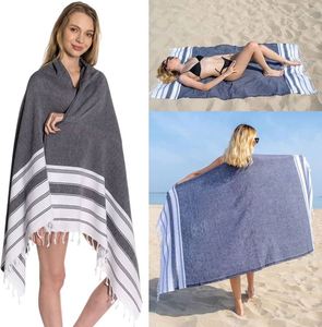 Grande serviette de plage turque 100 % coton pur, séchage rapide, extra-large, couverture anti-sable, serviette de bain légère et douce pour la piscine - Product Image 2