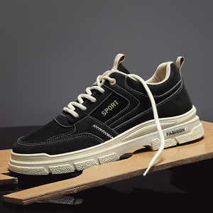 Zapatos de hombre para primavera y otoño - Zapatos minimalistas, con cordones, de caña baja, informales, con puntera ancha, deportivos - Product Image 2