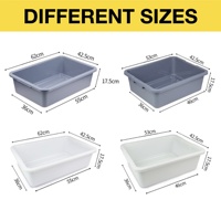 PETSPROOFING Bac à Litière pour Chat en Plastique Portable de Grande Taille avec Design Simple Nettoyage Facile Boîte de Toilette pour Chat et Accessoires