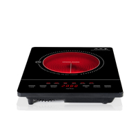 Brûleur de comptoir plaque chauffante en céramique avec capteur LCD tactile 1800 Watts brûleur électrique infrarouge