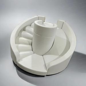 Aire de jeux intérieure/extérieure rose vif et blanc pastel pour enfants avec toboggan 4 côtés, idéale pour fêtes d'anniversaire et événements, équipement de jeu souple pour enfants - Product Image 4