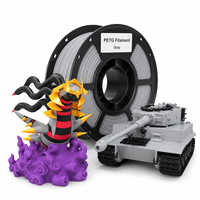 Filamento PETG de 1.75 mm, Gris Básico, Material de Impresión de Alta Resistencia, Filamento para Impresora 3D para Impresión Tridimensional