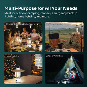 <span class=keywords><strong>Linterna</strong></span> LED Portátil Mini Retro para Camping, Recargable, Impermeable IPX4, Temperatura de Color Ajustable, Luz de Ambiente Regulable para Tienda de Campaña - Product Image 5