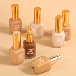 공장 가격 도매 높은 커버 미네랄 메이크업 재단 액체 컨실러 자연 미백 방수 빛 어둠 - Product Image 1