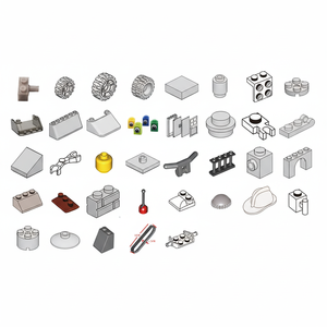 JOUETS (16 COULEURS) Briques de construction en plastique en vrac DIY, inclinées, 2 x 1 x 1 1/3 Courbes 2*1*1 1/3 avec goujon encastré (N°6091) - Product Image 5