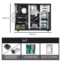 Offre Spéciale pleine tour NAS boîtier d'ordinateur prise en charge ITX MATX ATX EATX 5 baies échange à chaud pour châssis de serveur CD-ROM 8 emplacements PCI