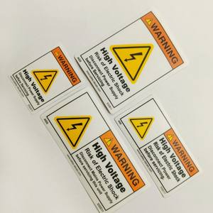 Electrical Shock Hazard Safety Warning Adhesive <b>Sticker</b> High Voltage Area Power Isolation Notice Industrial Panels Machinery - Product Image 2