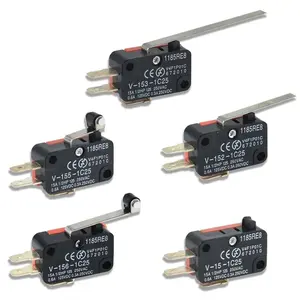 5Pcs/Lot Micro Switch 10mm x 20mm Limit Switch 3 Pin/2 Pin 5A 250VAC ZW12 Series Tact Switch On Off