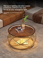 Table basse en métal de style nordique simple pour petits espaces, plateau en verre trempé couleur thé, meubles de luxe design
