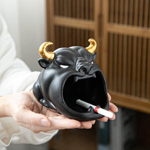 <span class=keywords><strong>Cendrier</strong></span> en céramique créatif, tendance, motif dessin animé tête de chien, animal vache, <span class=keywords><strong>grenouille</strong></span>, herbe, accessoires pour fumeurs de tabac - Product Image 4