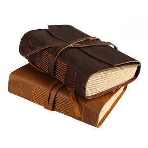 <span class=keywords><strong>Diario</strong></span>/Cuaderno A4 de Cuero Crazy Horse Vintage con Cubierta de Cuero Genuino - Regalo - Product Image 3