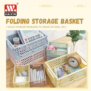 Складные пластиковые мини-корзины для организации и хранения, складной ящик для хранения для домашней кухни, спальни, ванной комнаты, офиса - Product Image 2