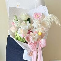 Papier d'emballage pour fleurs imperméable LUCIA, épaissi, 52x53cm, coloré/personnalisé, fournitures d'emballage pour bouquets LF161269