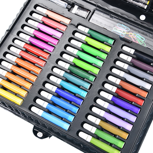 Zurück zur schule bedarf stationäres geschenkset mit bunte buntstifte set wachs-stift farbe und werkzeuge für kinder schule - Product Image 5