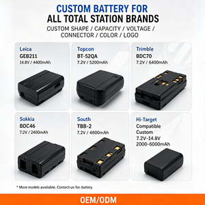 Batterie Li-ion pour station totale <span class=keywords><strong>Leica</strong></span> GEB Topcon BT Sokkia BDC 2000-6000mAh, batteries de construction pour récepteur GPS, personnalisables - Product Image 5