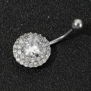 Yiwu daicy bán buôn nút bụng Nhẫn piercing đồ trang sức đồng dát Zircon dangle bướm <span class=keywords><strong>Navel</strong></span> Vòng - Product Image 5