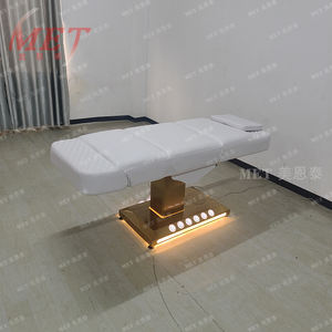 Lusso moderno elettrico 4 motore letto di bellezza professionale Spa letti rosa curvo ciglia per mobili da salone - Product Image 5