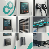 SHUOLEX Robot de recharge rapide pour VE à courant continu 60 kW avec batterie LiFePO4 intégrée, certifié CE, nouvelle version sans mise à niveau réseau