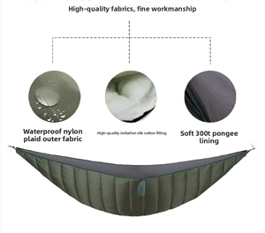 Hamac double léger en nylon pour adulte, imperméable, portable, pour le camping, avec <span class=keywords><strong>moustiquaire</strong></span>, toutes saisons, 300 kg - Product Image 3