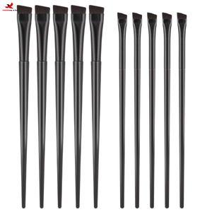 Plastic Handle Bristle Flat Eyebrow Tint Brush Applicator Fine Angled Eyebrow & Eyeliner Brush Set GZ RTS Bulk Mixed Order - Product Image 1