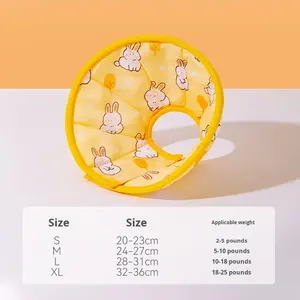 Collar isabelino de patrón sólido para gatos, perros, algodón suave, postoperatorio, antilamer, morder, tocado de belleza, suministros para Collar de perro - Product Image 6