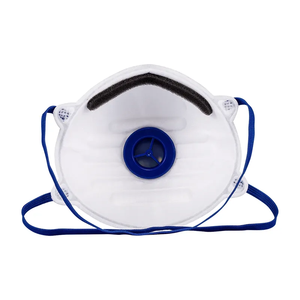 Máscara respiradora CE EN149 FFP3 NR, respirador transpirable con válvula, desechable con forma de taza, Color azul - Product Image 1