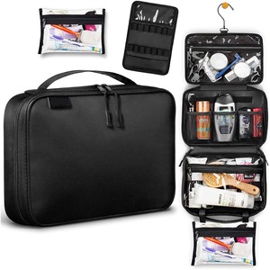 Custom Women Cosmetics Makeup Pouch articoli <span class=keywords><strong>da</strong></span> toeletta <span class=keywords><strong>Organizer</strong></span> Kit Hanging Travel Toiletry Bag Men Travel <span class=keywords><strong>Organizer</strong></span> con 2 staccabili - Product Image 1