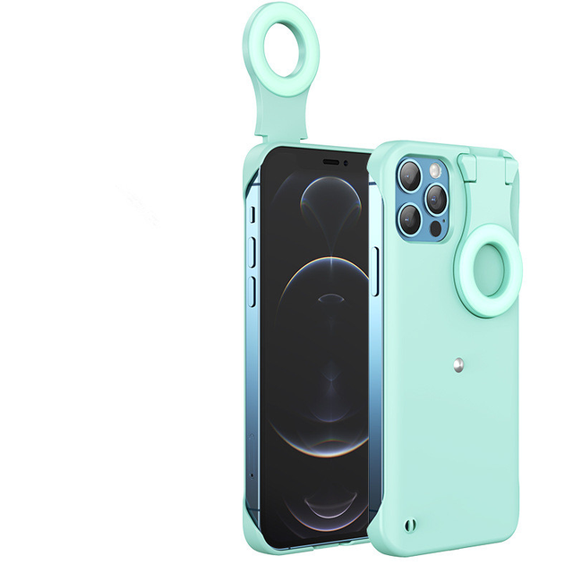 Wholesale Ring Led Flash Light up Fill Lights Selfie Beauty Mobile Cell Phone Case Covers for iPhone 12 Pro 11 13 Pro Max