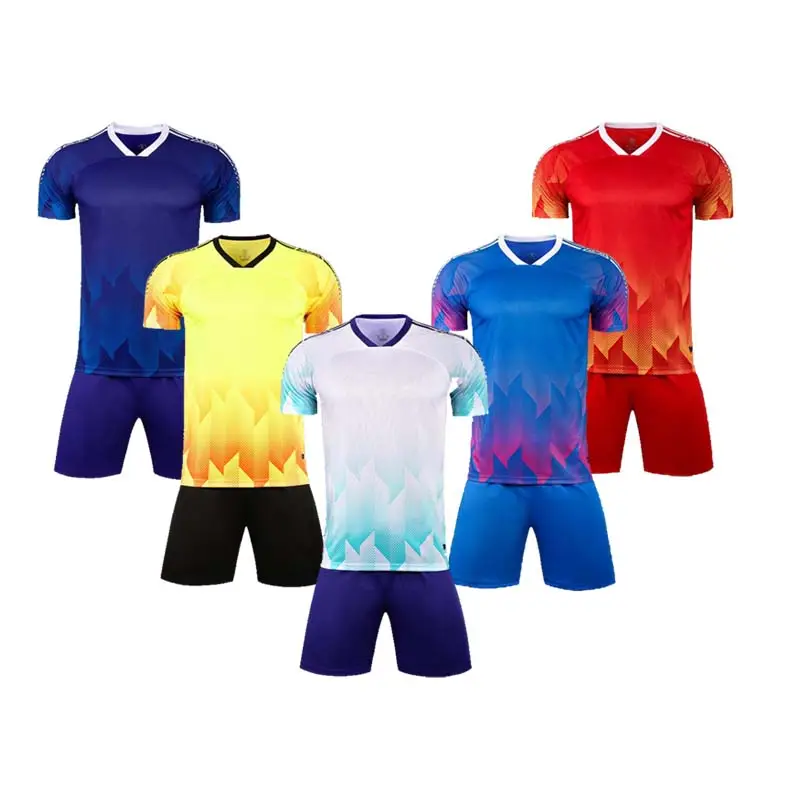 Groothandel Custom Sublimatie Afdrukken Voetbal Uniformen Shirts Set Team Training Voetbal Jersey Originele Mannen Voetbal Truien