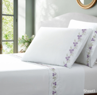 Juego de Sábanas de Microfibra Kosmos, Sábanas Lisas Bordadas, Juego de Ropa de Cama