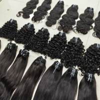 Extensions de cheveux humains Letsfly 40g/pièce, mèches de cheveux Remy couleur naturelle, style lisse et bouclé, 100% cheveux humains