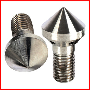 Usine de quincaillerie Jinfu – Pièce de précision CNC sur mesure non standard, axe en acier à double pointe M4, tige conique - Product Image 2