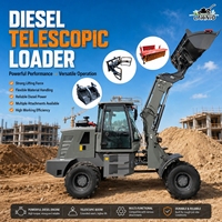 Chargeur télescopique LAWNIO avec personnalisation du logo, système de freinage pneumatique et direction flexible pour travaux municipaux, chargeur diesel
