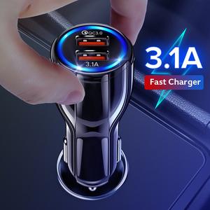 USB Auto Ladegerät Mini Quick Charge DC 5,0 V-<span class=keywords><strong>2</strong></span>,4 EINE 9V-1,7 A 12V-1,5 EINE QC <span class=keywords><strong>3</strong></span>,0 Schnelle Ladegerät - Product Image 2