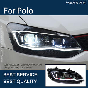 Feux de voiture pour Polo 2011-2018 phares à LED DRL antibrouillard clignotant <span class=keywords><strong>phare</strong></span> feux de croisement feux de route projecteur lentille accessoires - Product Image 3