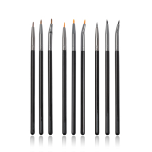 Juego de 8 Pinceles Profesionales para Delineador de Ojos EMF, Punta Precisa, Bisel Ultrafino, Alta Elasticidad, Corrector, Cejas, Logotipo Personalizado - Product Image 1