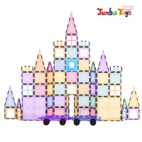 Bloques de Construcción Magnéticos, 100 Piezas, Juego de Bloques Transparentes de Colores, Juguete Educativo STEM, Regalo para Niños, Aprendizaje Temprano