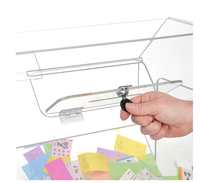 Spin and win sur mesure grande boîte de billets de tambour de tombola en acrylique conteneur lucite spinner loterie de tombola