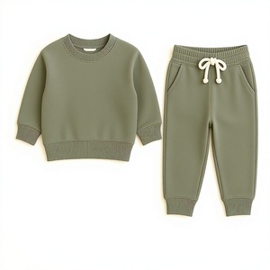 Ensemble de vêtements de sport décontractés pour enfants, personnalisable avec logo, en coton unisexe, sweat-shirt et <span class=keywords><strong>pantalon</strong></span> de <span class=keywords><strong>jogging</strong></span> pour tout-petits, vente en gros ODM Bizika - Product Image 1