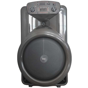 Web 15 Inch Trolley <b>Speaker</b> With <b>Led</b> Light <b>Bluetooth</b> Sd Usb Radio Portable Party <b>Speaker</b> - Product Image 2