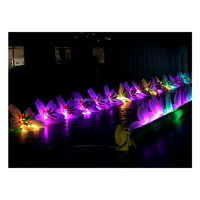 2025 décoration de chaîne de fleurs gonflable géante, fleur Led gonflable pour fête/événement/mariage