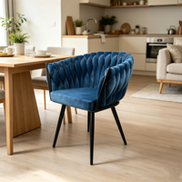 Chaise de salle à manger rembourrée pour la maison et les restaurants, tissu personnalisé, vente en gros, style nordique, pour salon et salle à manger