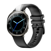 Reloj Inteligente AMOLED Ultrafino para Hombre con Pantalla de Vidrio 3D, Resistente al Agua IP68, Monitor de Actividad Física, Reloj Inteligente BT con Diseño Esférico Dual